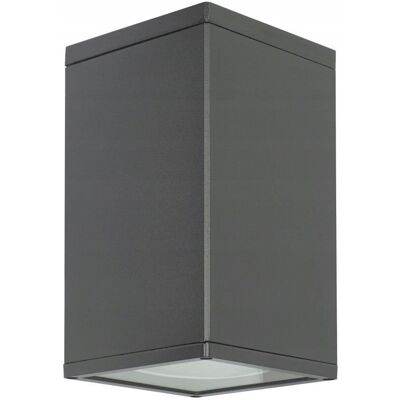 Lampa sufitowa zewnętrzna punktowa ciemna szara tuba prostokątna SU-MA Lampa sufitowa zewnętrzna punktowa ciemna szara tuba prostokątna SU-MA