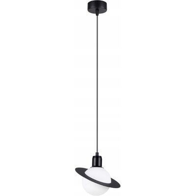SOLLUX LIGHTING Lampa wisząca dziecięca planeta saturn czarna nowoczesna do pokoju Sollux SOLLUX LIGHTING Lampa wisząca dziecięca planeta saturn czarna nowoczesna do pokoju Sollux