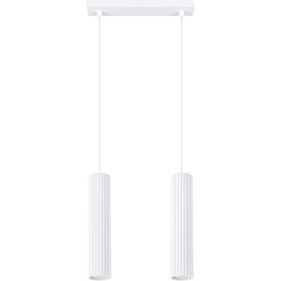 SOLLUX LIGHTING Lampa wisząca podwójna biała karbowane tuby 30 cm nad stół wyspę bar Sollux SOLLUX LIGHTING Lampa wisząca podwójna biała karbowane tuby 30 cm nad stół wyspę bar Sollux
