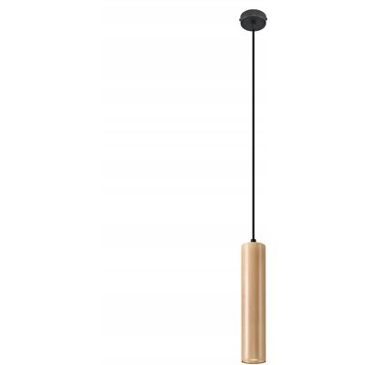 SOLLUX LIGHTING Lampa Wisząca Sollux LINO 1, Metal i Drewno, GU10, 40W, Czarna SOLLUX LIGHTING Lampa Wisząca Sollux LINO 1, Metal i Drewno, GU10, 40W, Czarna