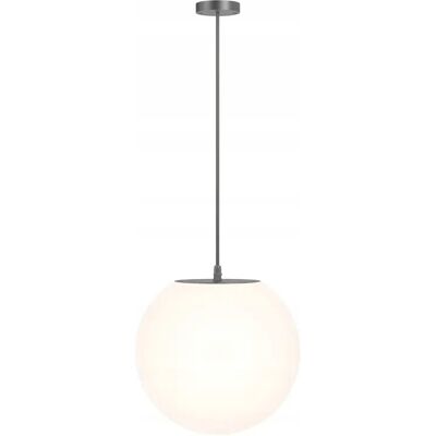 Lampa wisząca zewnętrzna tarasowa czarna szklana biała kula 30 cm Maytoni Lampa wisząca zewnętrzna tarasowa czarna szklana biała kula 30 cm Maytoni