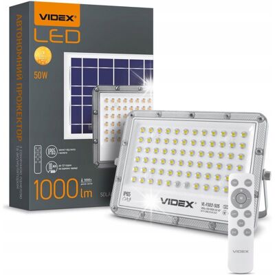 Videx Lampa ZEWN halogen 50W akumulator panel słoneczny Videx Lampa ZEWN halogen 50W akumulator panel słoneczny