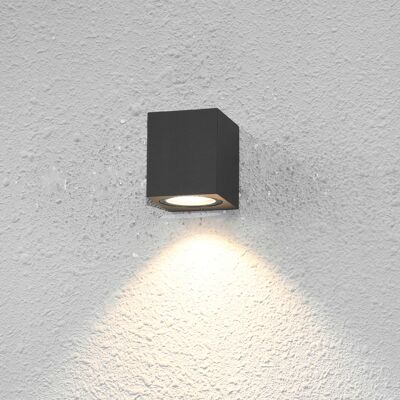 ITALUX Lampa zewnętrzna czarna, kinkiet elewacyjny na ścianę domu IP54 GENTA 1SQ ITALUX Lampa zewnętrzna czarna, kinkiet elewacyjny na ścianę domu IP54 GENTA 1SQ