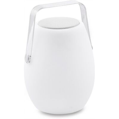 AZzardo Lampa Zewnętrzna Przenośna Biała Z Głośnikiem Taras Ogród Boombox Medium AZzardo Lampa Zewnętrzna Przenośna Biała Z Głośnikiem Taras Ogród Boombox Medium
