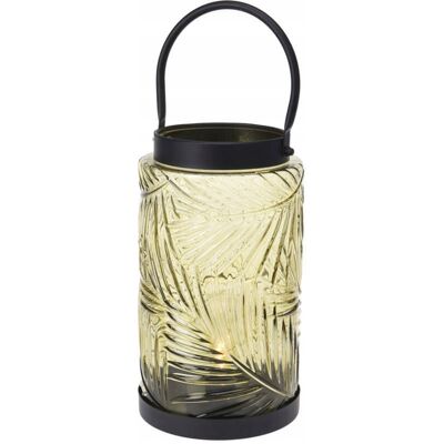 Home Styling Collection Latarenka LED, kolorowe szkło, 20,5 cm Home Styling Collection Latarenka LED, kolorowe szkło, 20,5 cm