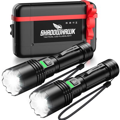 Inny producent Latarki Led 2 Sztuki Akumulatorowe Mocne Wodoodporne Szperacz Zoom Inny producent Latarki Led 2 Sztuki Akumulatorowe Mocne Wodoodporne Szperacz Zoom