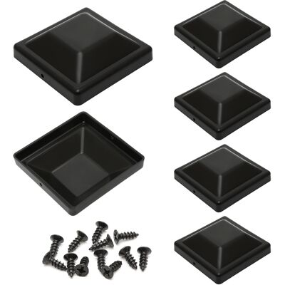 Inny producent Nasadki 6 Sztuk 9x9cm Ogrodzenie Słupek Kwadratowe Czarne Ochronne Inny producent Nasadki 6 Sztuk 9x9cm Ogrodzenie Słupek Kwadratowe Czarne Ochronne