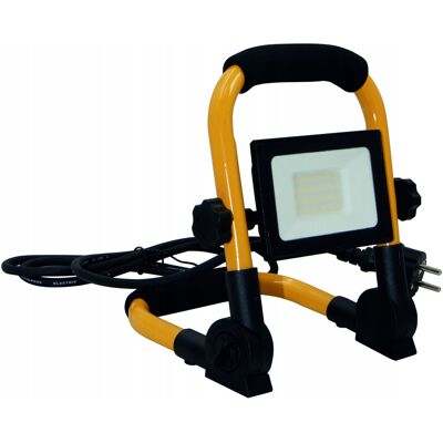 Naświetlacz budowlany LED 30W 2700lm 4000K IP65 żółty z przewodem Ecolight Naświetlacz budowlany LED 30W 2700lm 4000K IP65 żółty z przewodem Ecolight