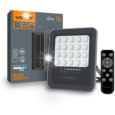 Naświetlacz solarny LED VIDEX 500lm 5000K 5000mAh Naświetlacz solarny LED VIDEX 500lm 5000K 5000mAh