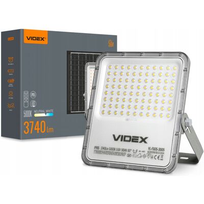Naświetlacz solarny z pilotem 3740lm=LED 40W 5000K IP65 SOLAR Videx Naświetlacz solarny z pilotem 3740lm=LED 40W 5000K IP65 SOLAR Videx