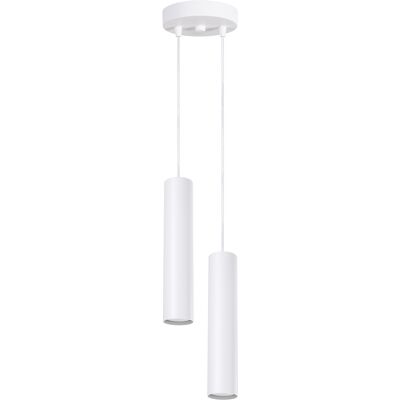 Nowoczesna Lampa Wisząca LAGOS 2xGU10 Biała Sollux Lighting Nowoczesna Lampa Wisząca LAGOS 2xGU10 Biała Sollux Lighting
