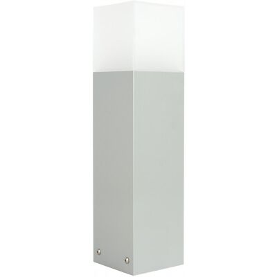 SU-MA Cube Słupek Oświetleniowy 40cm 1xE27 Srebrny IP44 Aluminiowy SU-MA Cube Słupek Oświetleniowy 40cm 1xE27 Srebrny IP44 Aluminiowy