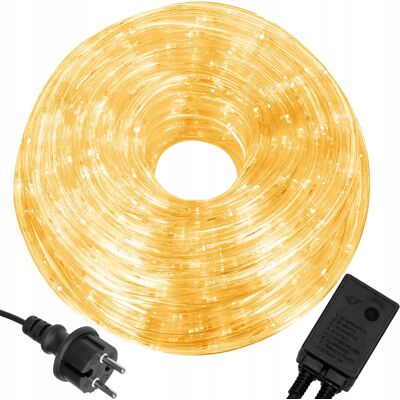 Springos Wąż Świetlny Zewnętrzny 240 Led Lampki Biały Ciepły 10m Świecący Taśma Ip44 Springos Wąż Świetlny Zewnętrzny 240 Led Lampki Biały Ciepły 10m Świecący Taśma Ip44
