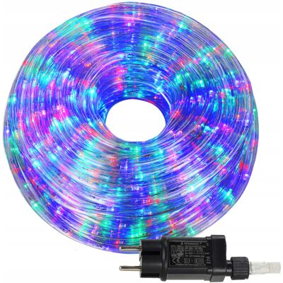 Springos Wąż Świetlny Zewnętrzny 240 Led Lampki Multikolor 10m Świecący Taśma Ip44 Springos Wąż Świetlny Zewnętrzny 240 Led Lampki Multikolor 10m Świecący Taśma Ip44