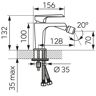 Brina Bateria Bidetowa Stojąca Chrom Fdesign  Fd1-Brn-6-11