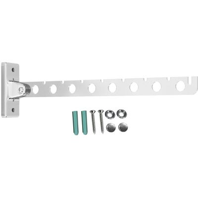 Intirilife 2x Składana szyna na płaszcze ze stali nierdzewnej Coat Hook Hanger Holder w kolorze srebrnym z 30cm długości Intirilife 2x Składana szyna na płaszcze ze stali nierdzewnej Coat Hook Hanger Holder w kolorze srebrnym z 30cm długości