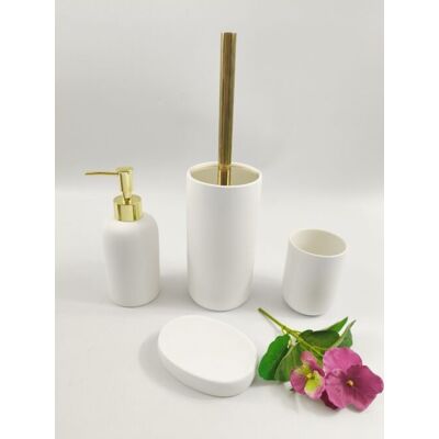 Inny producent Akcesoria Łazienkowe WHITE 4 Tlg T197 Inny producent Akcesoria Łazienkowe WHITE 4 Tlg T197