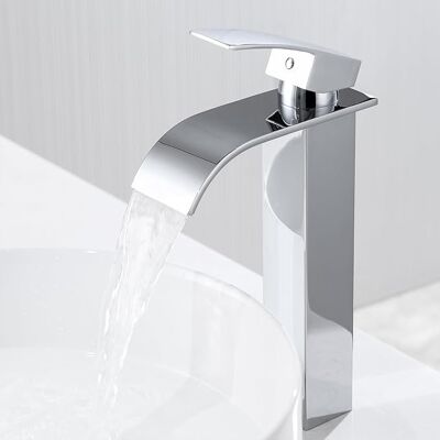 Inny producent Auralum Bateria Umywalkowa z Wodospadem, Wysoka, Chrom, Cicha, Inny producent Auralum Bateria Umywalkowa z Wodospadem, Wysoka, Chrom, Cicha,