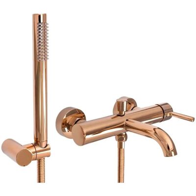 BATERIA DO WANNY Z DŁUGĄ WYLEWKĄ ŚCIENNA REA LUNGO ROSE GOLD ZE SŁUCHAWKĄ BATERIA DO WANNY Z DŁUGĄ WYLEWKĄ ŚCIENNA REA LUNGO ROSE GOLD ZE SŁUCHAWKĄ