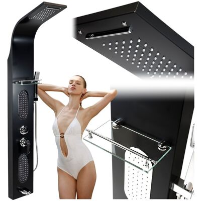 ZOLTA TRADE Bateria panel prysznicowy Mat Black zestaw natryskowy z deszczownicą ZOLTA TRADE Bateria panel prysznicowy Mat Black zestaw natryskowy z deszczownicą