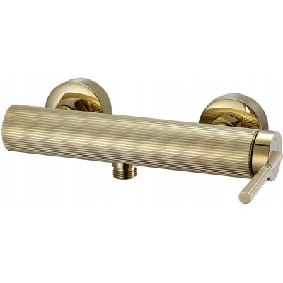 Bateria Prysznicowa Ścienna Złota Ryflowana ze Słuchawką REA ARGON GOLD Bateria Prysznicowa Ścienna Złota Ryflowana ze Słuchawką REA ARGON GOLD