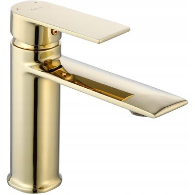 Bateria Umywalkowa Niska Veneta Gold Złota Połysk Rea Bateria Umywalkowa Niska Veneta Gold Złota Połysk Rea