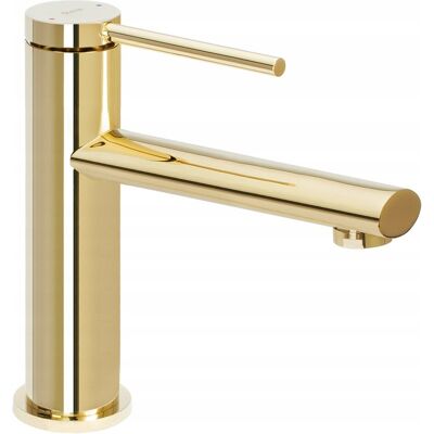 Bateria umywalkowa OVAL Niska Gold Złota - REA Bateria umywalkowa OVAL Niska Gold Złota - REA