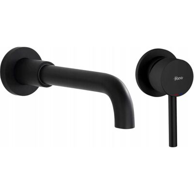 BATERIA UMYWALKOWA PODTYNKOWA LUNGO LONG BLACK DŁUGA WYLEWKA CZARNA - REA BATERIA UMYWALKOWA PODTYNKOWA LUNGO LONG BLACK DŁUGA WYLEWKA CZARNA - REA