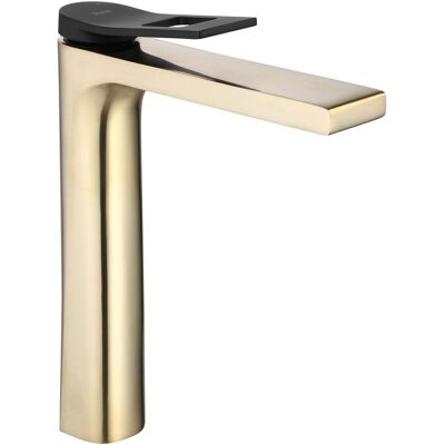 Bateria Umywalkowa Rea Soul Gold Złota Szczotkowana Wysoka Bateria Umywalkowa Rea Soul Gold Złota Szczotkowana Wysoka