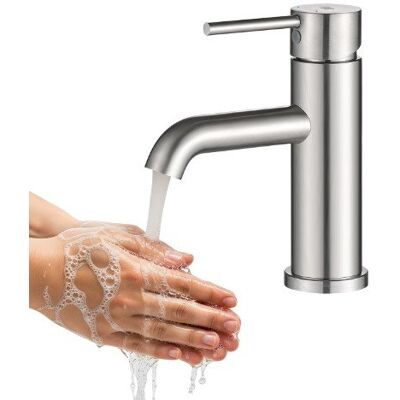 Bateria Umywalkowa Stojąca Bez Korka Srebrna Noia Kuchinox Bnk_220D Bateria Umywalkowa Stojąca Bez Korka Srebrna Noia Kuchinox Bnk_220D