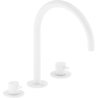 Bateria umywalkowa stojąca Ravak Espirit ES 018.10WV 3-otworowa 270 mm bez korka biały mat 1szt Bateria umywalkowa stojąca Ravak Espirit ES 018.10WV 3-otworowa 270 mm bez korka biały mat 1szt
