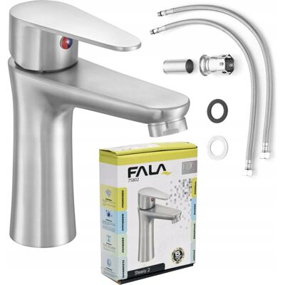 BATERIA UMYWALKOWA STOJĄCA STEELY 2 STAL NIERDZEWNA FALA 75802 BATERIA UMYWALKOWA STOJĄCA STEELY 2 STAL NIERDZEWNA FALA 75802