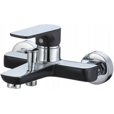 Hydroland Bateria wannowa jednouchwytowa ścienna bez natrysku Senja czarny chrom Hydroland Bateria wannowa jednouchwytowa ścienna bez natrysku Senja czarny chrom