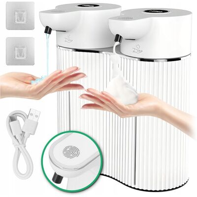 GOMEDIA Bezdotykowy Podwójny Dozownik Mydła Płynu 2x 350ml Automatyczny Dyspenser GOMEDIA Bezdotykowy Podwójny Dozownik Mydła Płynu 2x 350ml Automatyczny Dyspenser