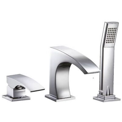 Blue Water - LIW-BWW.080C - 3-otwory - chromowany - Bateria wannowa Blue Water - LIW-BWW.080C - 3-otwory - chromowany - Bateria wannowa