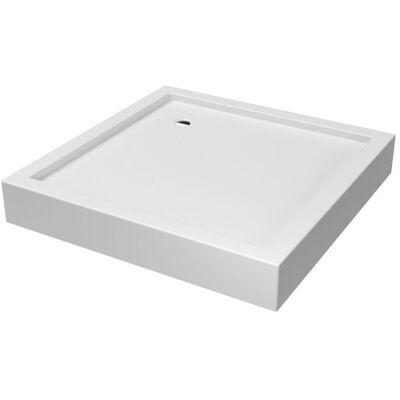 Durasan Brodzik kwadratowy akrylowy ROYO, 80x80x14cm polska produkcja biały fi50 mm Durasan Brodzik kwadratowy akrylowy ROYO, 80x80x14cm polska produkcja biały fi50 mm