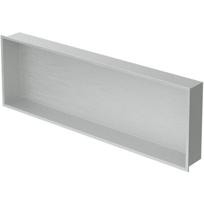 Brodzik prysznicowy 90x30 cm srebrny wnęka ścienna ze stali nierdzewnej Brodzik prysznicowy LuxeBath Brodzik prysznicowy 90x30 cm srebrny wnęka ścienna ze stali nierdzewnej Brodzik prysznicowy LuxeBath