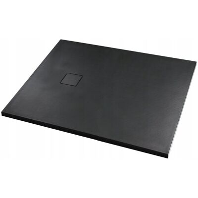 Durasan Brodzik prysznicowy BLOOM 120x80x2,6 prostokąt fi90, SMC, na wymiar CZARNY Durasan Brodzik prysznicowy BLOOM 120x80x2,6 prostokąt fi90, SMC, na wymiar CZARNY