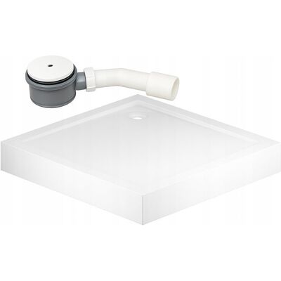 Brodzik prysznicowy Durasan CARO 80x80x14cm kwadratowy akryl biały + syfon Brodzik prysznicowy Durasan CARO 80x80x14cm kwadratowy akryl biały + syfon
