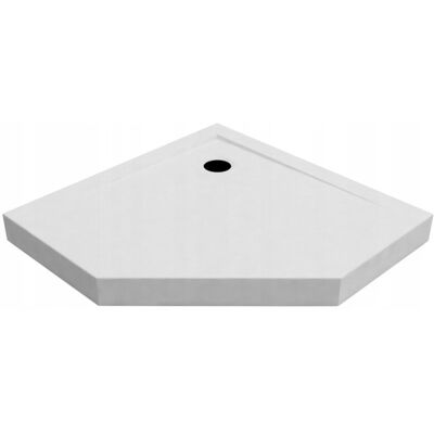 Brodzik prysznicowy pięciokątny akrylowy slim Durasan 80x80x9 cm biały Brodzik prysznicowy pięciokątny akrylowy slim Durasan 80x80x9 cm biały