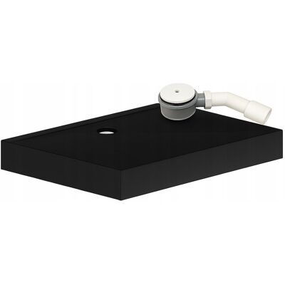 Durasan Brodzik prysznicowy polski FENIKS 120x80x15cm prostokątny czarny + syfon Durasan Brodzik prysznicowy polski FENIKS 120x80x15cm prostokątny czarny + syfon