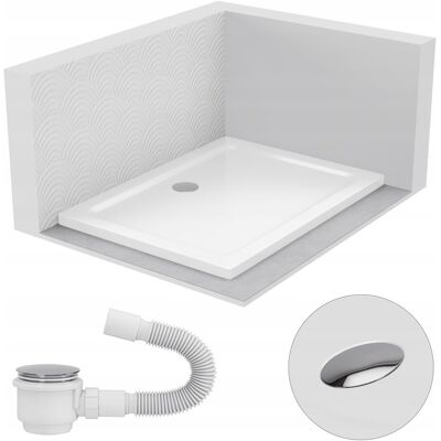 SEVANTE BRODZIK PRYSZNICOWY PROSTOKĄTNY 120x80 SLIM NISKI 5 CM BIAŁY WHITE SYFON SEVANTE BRODZIK PRYSZNICOWY PROSTOKĄTNY 120x80 SLIM NISKI 5 CM BIAŁY WHITE SYFON
