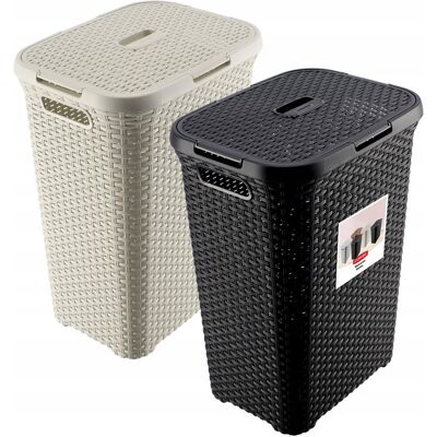 KADAX Curver Kosz Pojemnik Z Pokrywą Na Pranie 2x60L KADAX Curver Kosz Pojemnik Z Pokrywą Na Pranie 2x60L