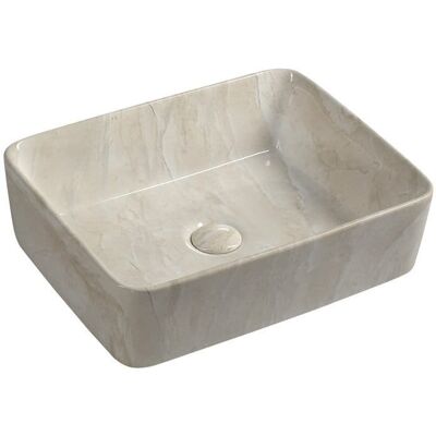 Sapho DALMA umywalka ceramiczna nablatowa 48x38 cm, marfil Sapho DALMA umywalka ceramiczna nablatowa 48x38 cm, marfil