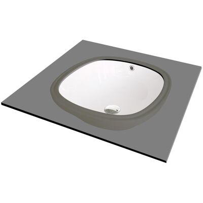 Inny producent Deante Alpinia umywalka 38x38 cm podblatowa kwadratowa biała CGA6U4U Inny producent Deante Alpinia umywalka 38x38 cm podblatowa kwadratowa biała CGA6U4U