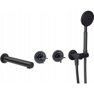 Deante Bateria wannowa Temisto czarna nero BQT_N18P Deante Bateria wannowa Temisto czarna nero BQT_N18P