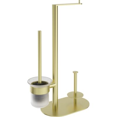 Inny producent Deante Round stojak na papier toaletowy ze szczotką WC szkło/złoty szczotkowany ADRR732 Inny producent Deante Round stojak na papier toaletowy ze szczotką WC szkło/złoty szczotkowany ADRR732