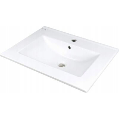 Deante Umywalka ceramiczna Tubo biały CTU_646M wpuszczana z miejscem na bat Deante Umywalka ceramiczna Tubo biały CTU_646M wpuszczana z miejscem na bat