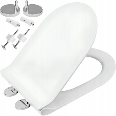 Inny producent Deska Sedesowa Toaletowa Wc Wolnoopadająca Uniwersalna Quick Fix Slim Biała Inny producent Deska Sedesowa Toaletowa Wc Wolnoopadająca Uniwersalna Quick Fix Slim Biała