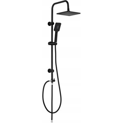 Toule24 Deszczownica prysznic 1,5m 95cm czarny kwadrat ABS Toule24 Deszczownica prysznic 1,5m 95cm czarny kwadrat ABS